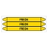 Značení potrubí, freon,3 ks, 355 × 37 mm